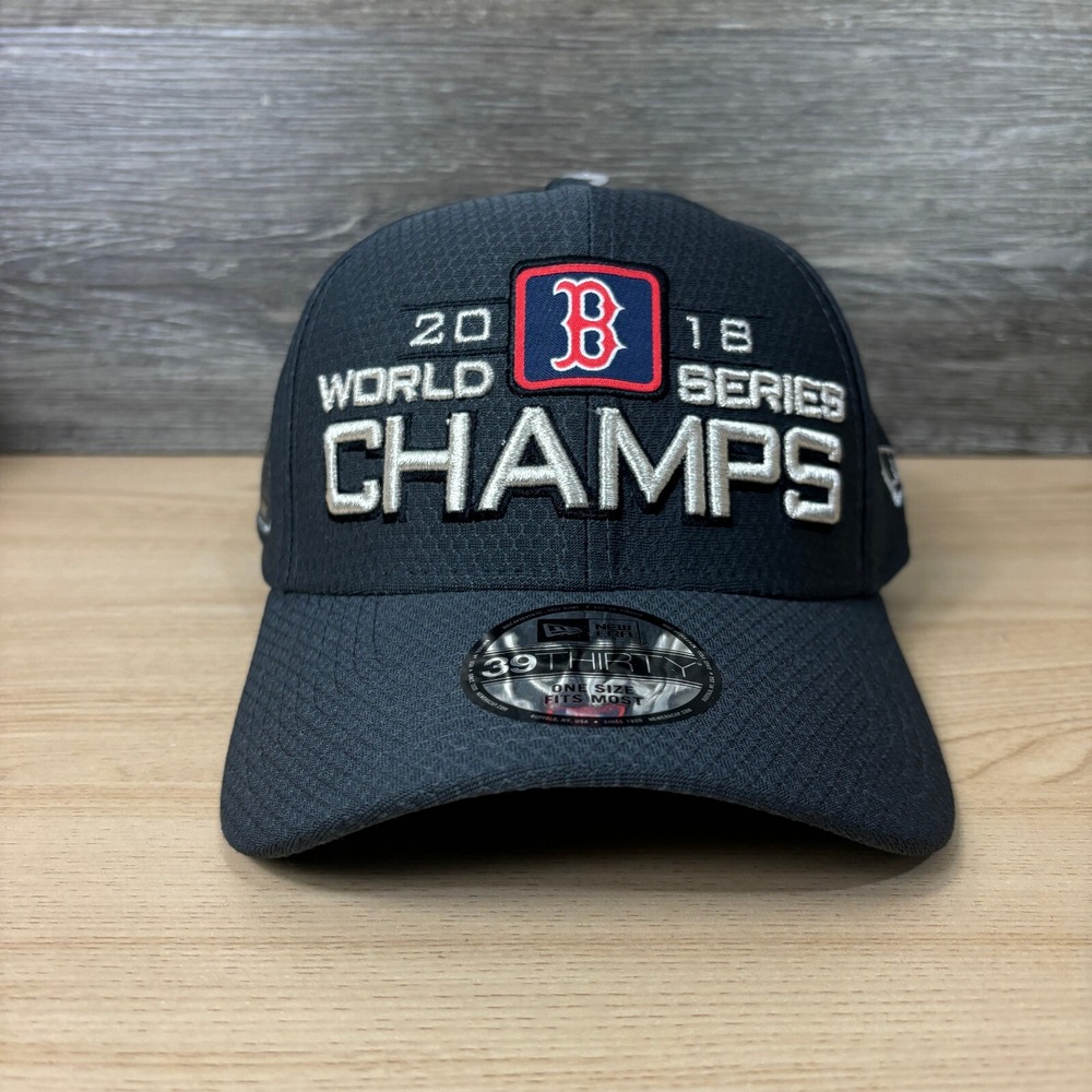 Boston Red Sox Hat‎ Cap Fitted One Size Flex Gray New Era World Series 2018 - Picture 2 of 11